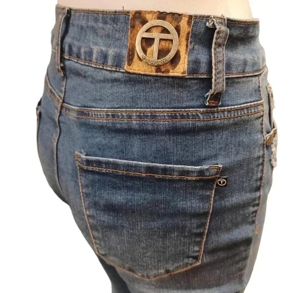 Tahari Evelyn Distressed Patchwork High Rise Skinny Jeans  Size 4/27 - Picture 9 of 16